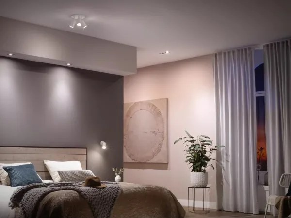 Set de 2 becuri LED dimabile Philips Hue WHITE AMB. GU10/4,2W/230V + comutator dimmer