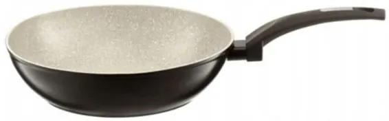 Tigaie wok 28cm invelis Qualum Basic Stone edition Brown Stone