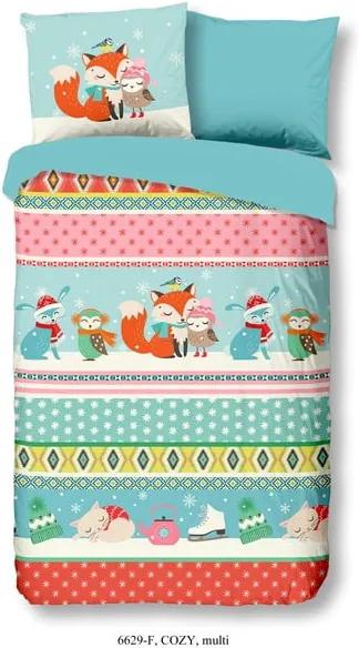 Lenjerie de pat din flanel pentru copii Good Morning Cozy, 140 x 200 cm