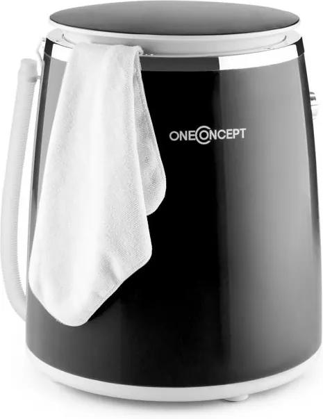 OneConcept ECOWASH-PICO, neagră, mini mașină de spălat, funcția de stoarcere, 3,5 kg, 380 W