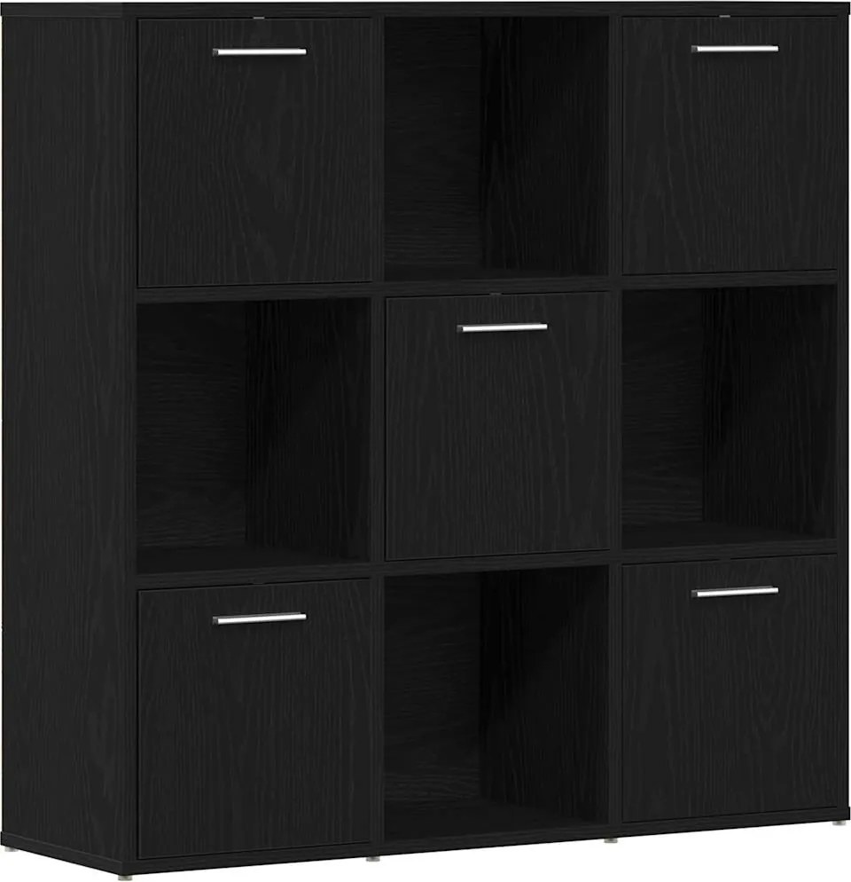 vidaXL Bibliotecă, stejar negru, 90x28x90 cm, lemn prelucrat