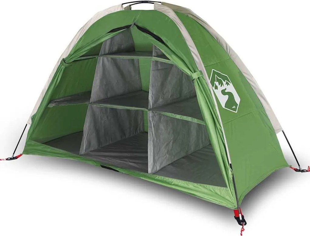 vidaXL Cort de depozitare cu 9 compartimente, verde, impermeabil