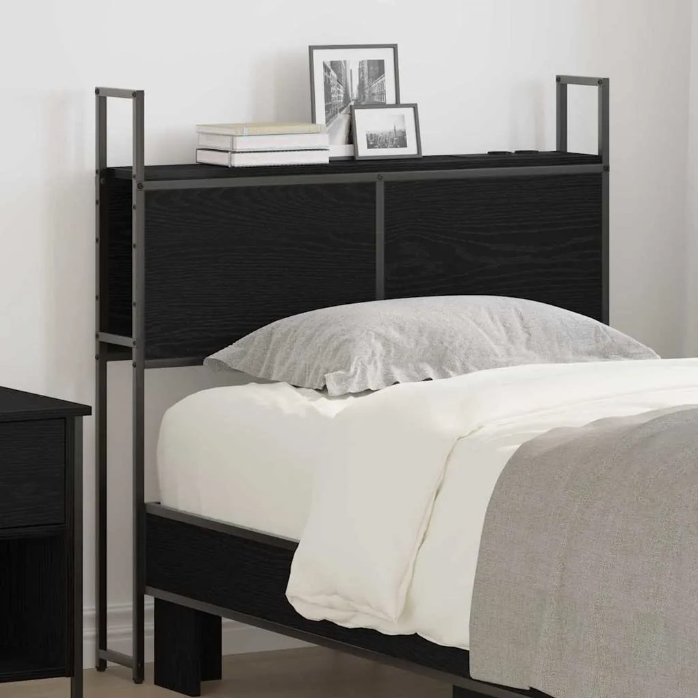 vidaXL Tăblie de depozitare Stejar negru 75 cm Lemn compozit