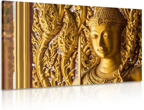 Tablou statuia lui Budha intr-un templu