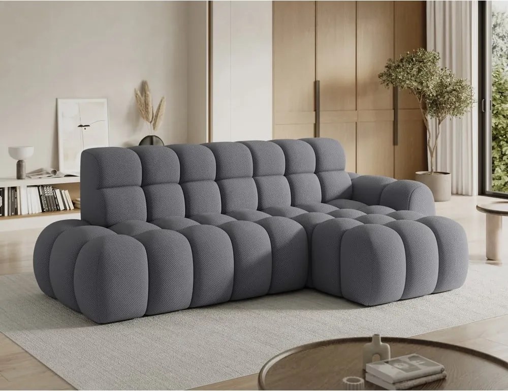 Colțar gri extensibil (cu colț pe partea dreaptă/cu șezlong) Ceedro – ELTAP