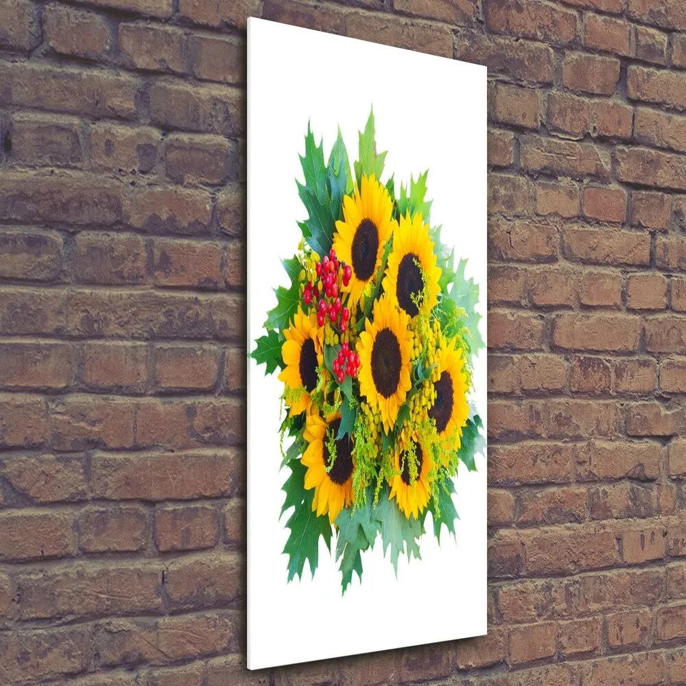 Tablou Printat Pe Sticlă Buchet de floarea-soarelui