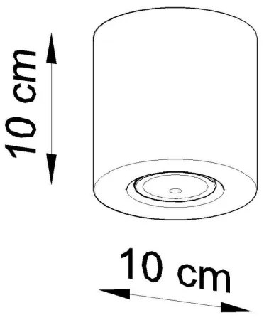 Plafonieră ORBIS 1xGU10/40W/230V beton
