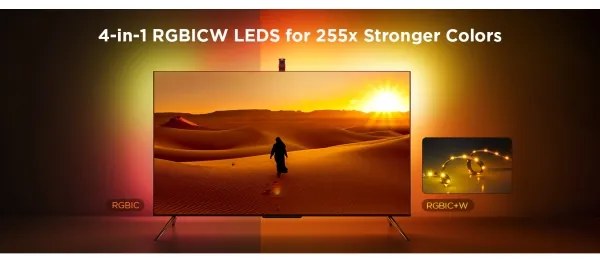 Govee TV Backlight 3 Lite TV 75-85" SMART LED retroiluminare RGBICW Wi-Fi IP67 + telecomandă