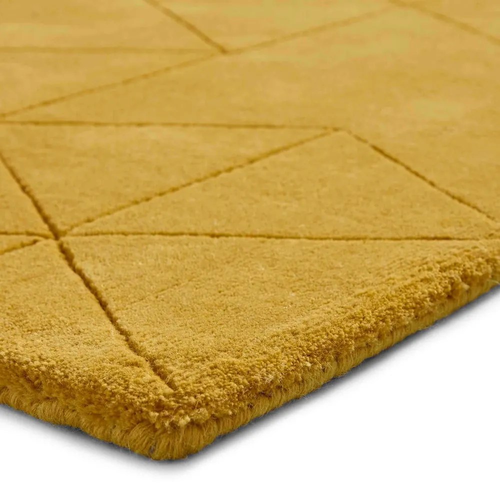 Covor din lână Think Rugs Kasbah, 120 x 170 cm, galben muștar