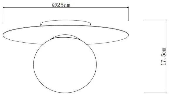 Plafonieră Lucide 79187/01/31 TRICIA 1xE27/15W/230V d. 25 cm alb