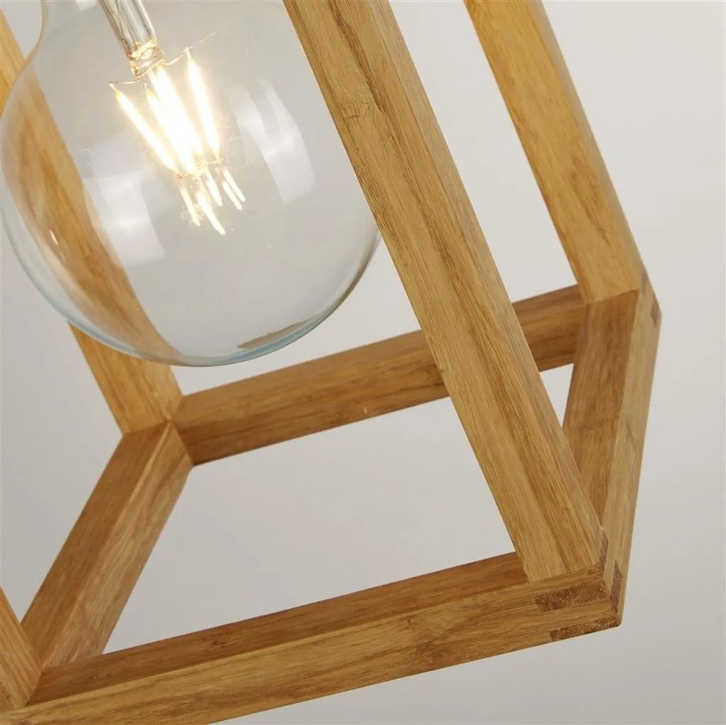 Lustra din lemn design rustic industrial Square