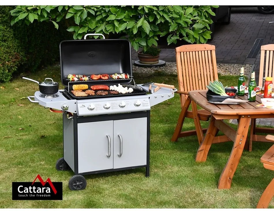 Grătar mobil pe gaz Cattara Master Cheef, 133 x 98x 51 cm