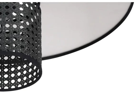 Aplică TOKYO Duolla RATTAN 1xE27/15W/230V d. 50 cm argintiu/negru