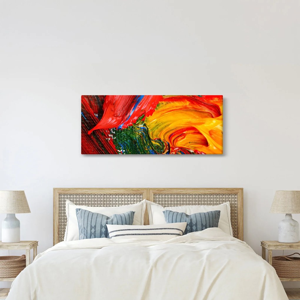 Tablou - Abstractizare albăstrire cu o perie (120x50 cm)