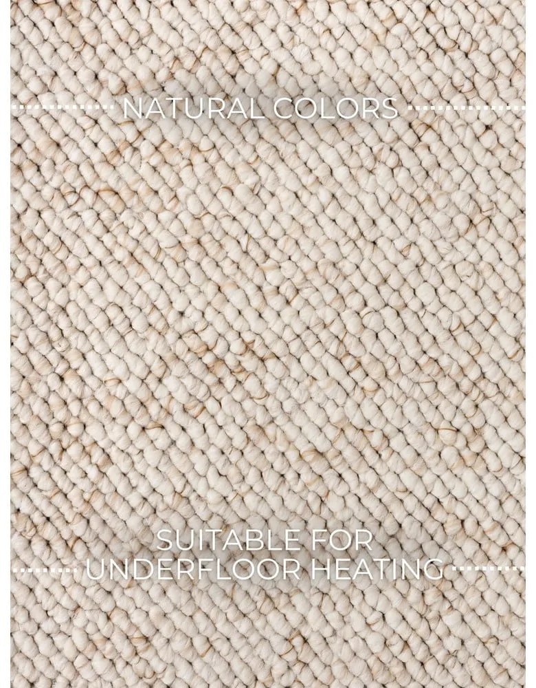 Covor crem lavabil 80x150 cm Rocco Cream – Elle Decoration