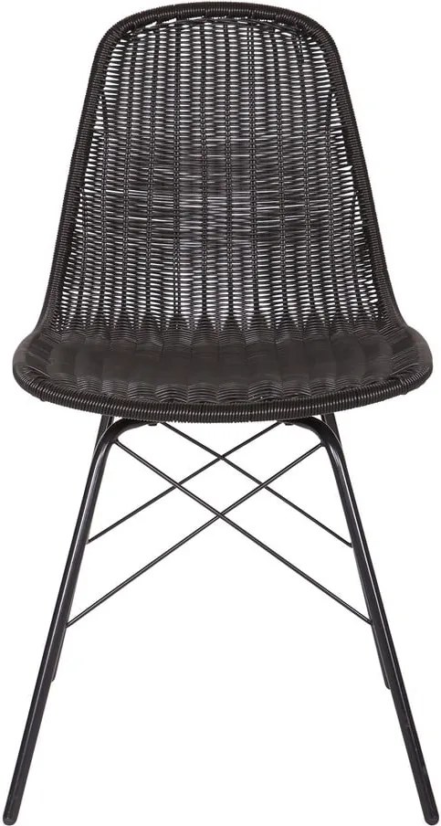 Set 2 scaune adecvate interior/exterior BePureHome Spun, negru