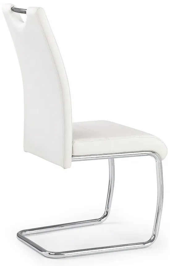 Scaun de bucaterie Amalia, alb/argintiu