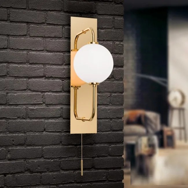 Aplica de perete design modern PIPES, 24K gold plated