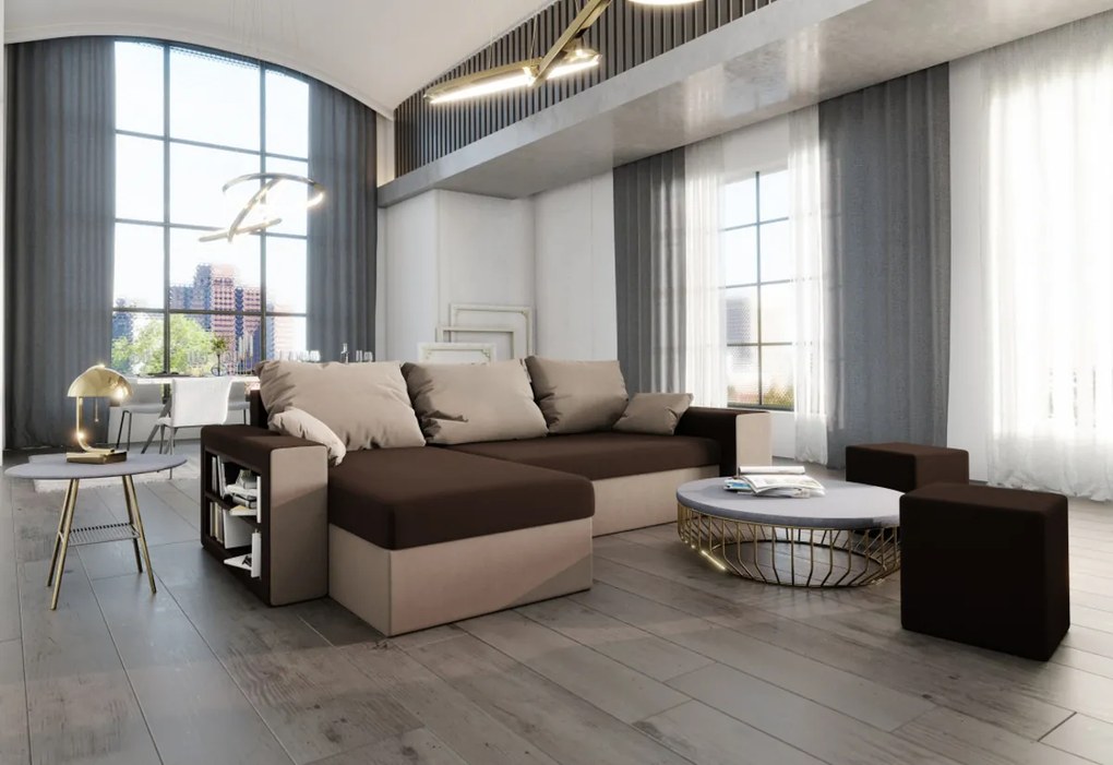 Supermobel Colțar extensibil VEGAS, 253x72x145, rainbow 20/05