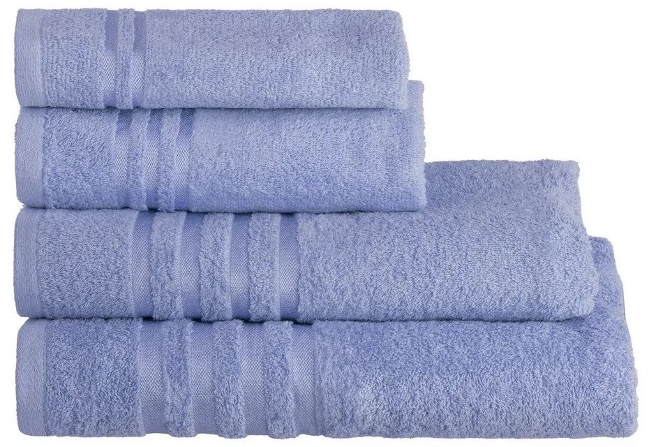 Prosop albastru din bumbac din frotir 50x100 cm Simple – Casa Selección