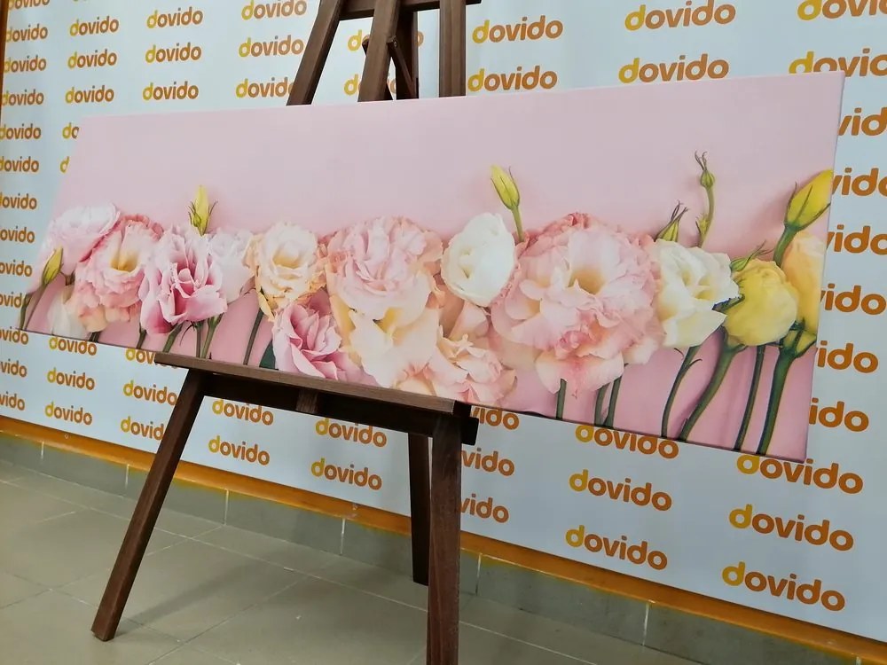 Tablou flori pastel înflorite