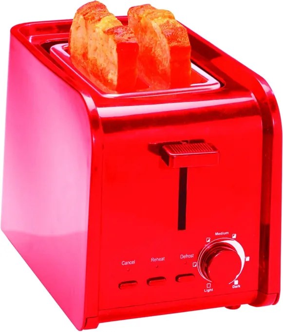 Toaster Zilan, 2 felii, 750 W, 7 nivele, Rosu