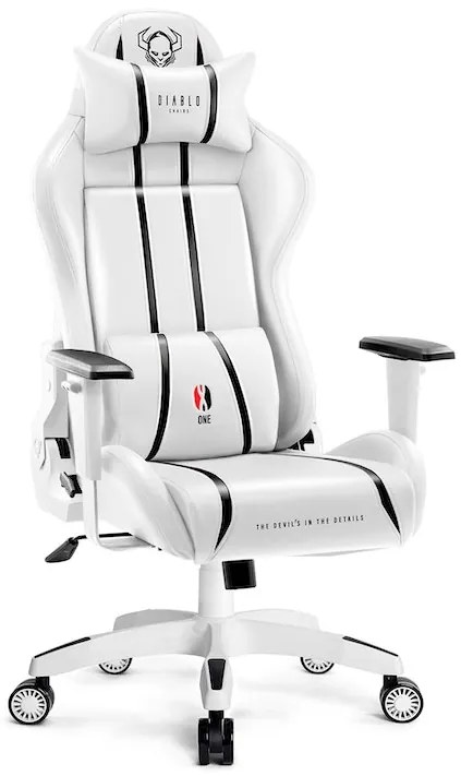 Scaun De Gaming Diablo X-One 2.0 Normal Size: Alb-Negru Diablochairs