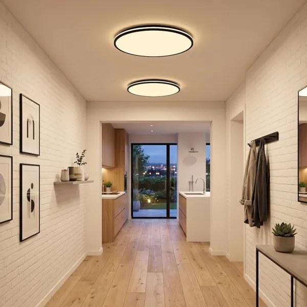 Plafonieră LED HUGO, 21/32/42W, 230V, 3000/4000/6500K, Ø 45 cm, IP54, negru