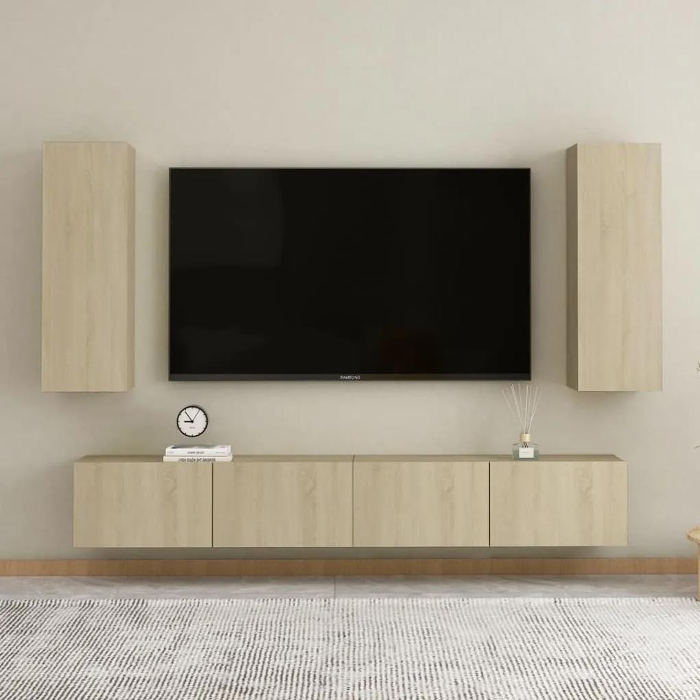 Comoda TV, stejar Sonoma, 30,5x30x90 cm, PAL 1, Stejar sonoma, 30.5 x 30 x 90 cm