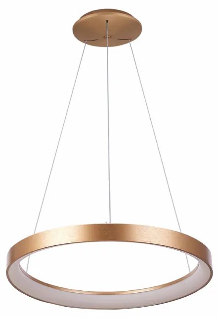 Lustra moderna aurie rotunda din metal cu led Vico d48