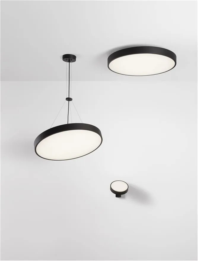 Lustra LED suspendata design circular PERFECT 40cm negru 3000K Dimmable