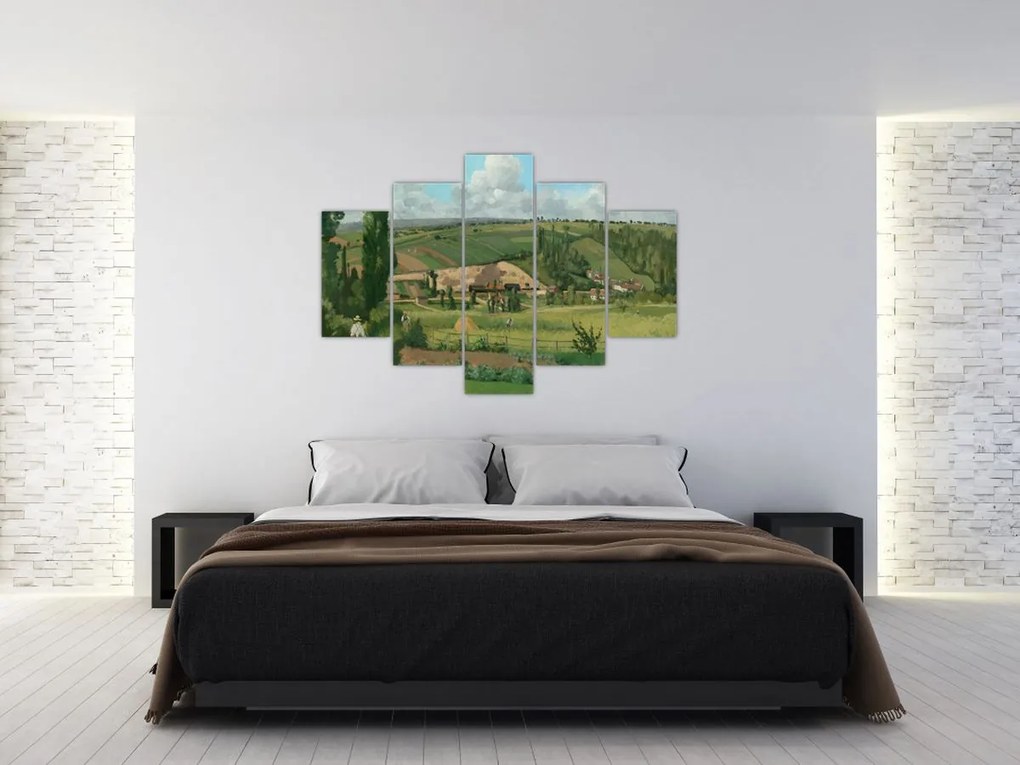 Tablou - Camille Pissarro, Landscape at Les Pâtis, Pontoise, reproducere (150x105 cm)