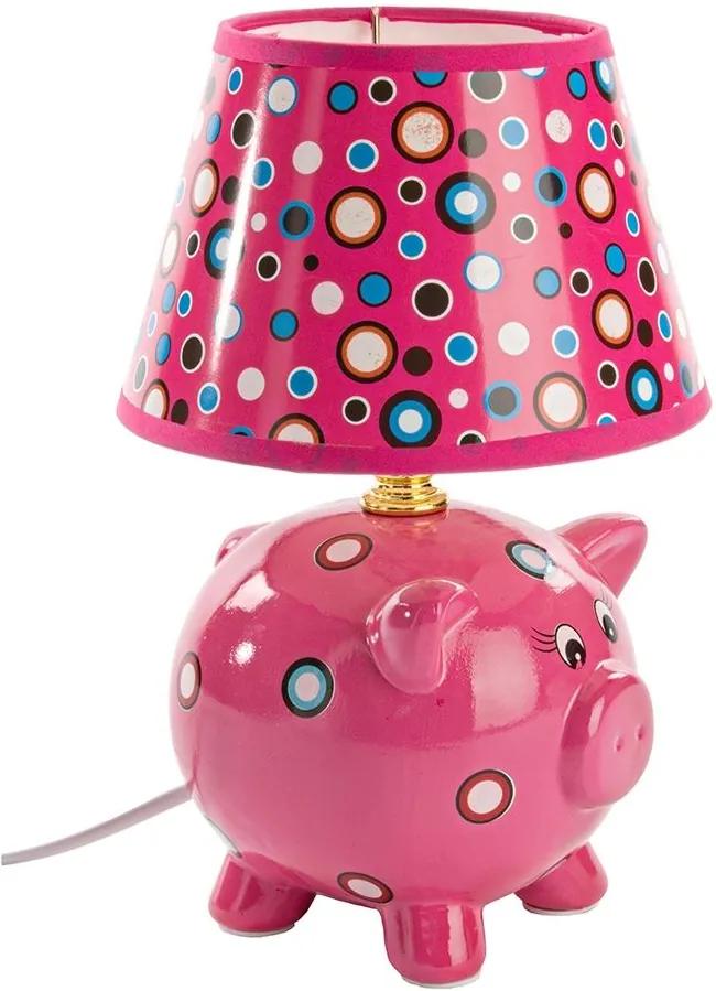 Veioza decorativa pentru copii Piggy roz 25H