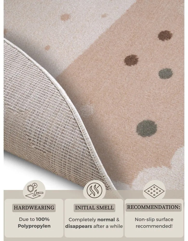 Covor pentru copii bej ø 140 cm Crown – Hanse Home