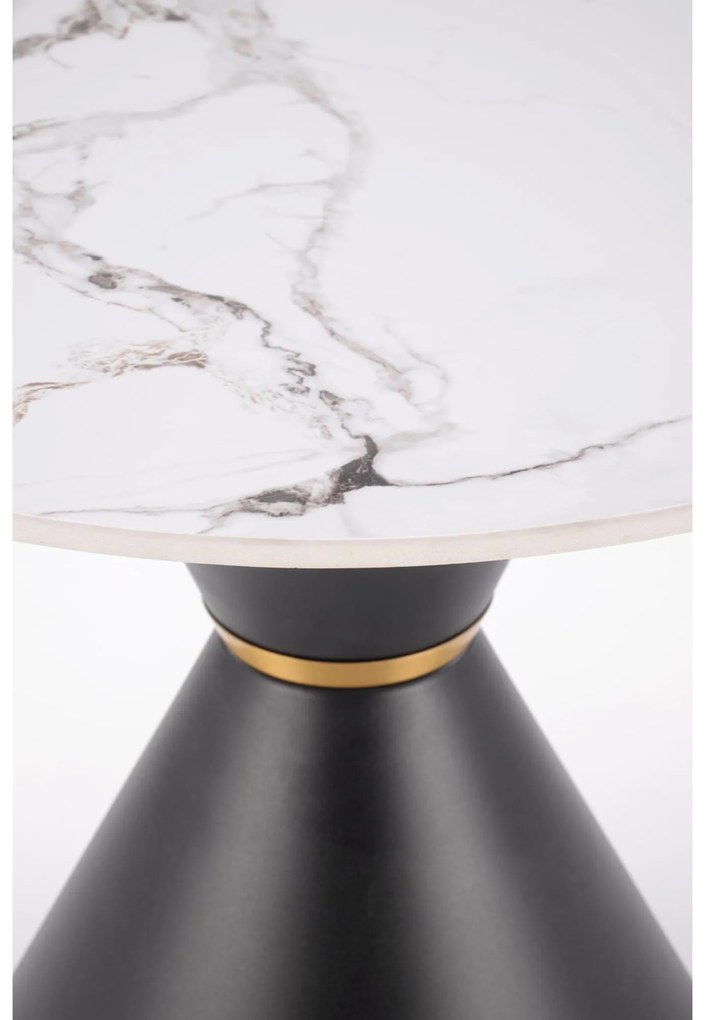 Masă de cafea Gorro S (marmură albă + negru). 1092444