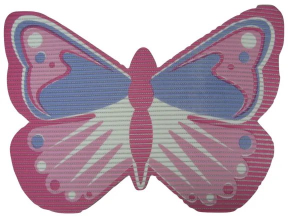 Covoras baie din spuma poliuretanica, Buterfly Roz