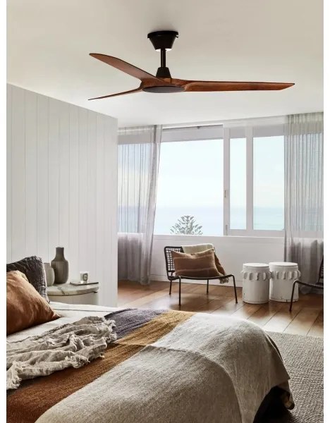 Ventilator de tavan Lucci Air 21321749 ABYSS d. 142 cm IP66 maro + telecomandă