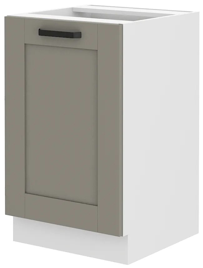 Dulap inferior de bucătărie pod drez Lucid 50 ZL 1F BB (claygrey + alb). 1045441