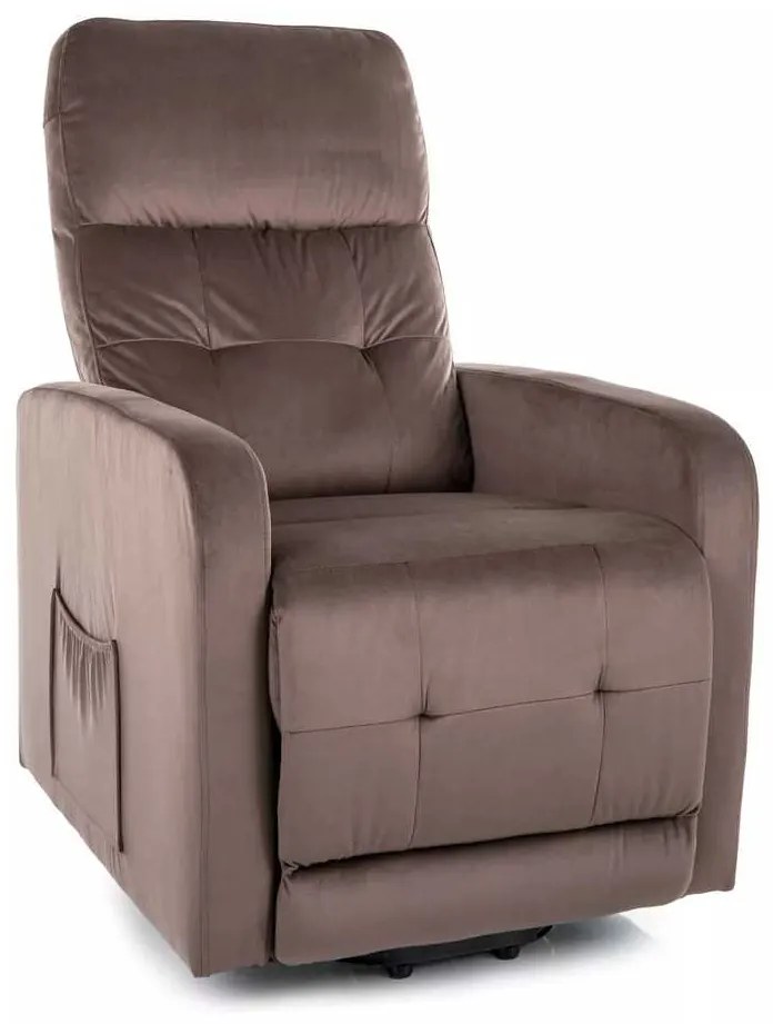 Scaun reclinabil Lennox II Velvet, maro