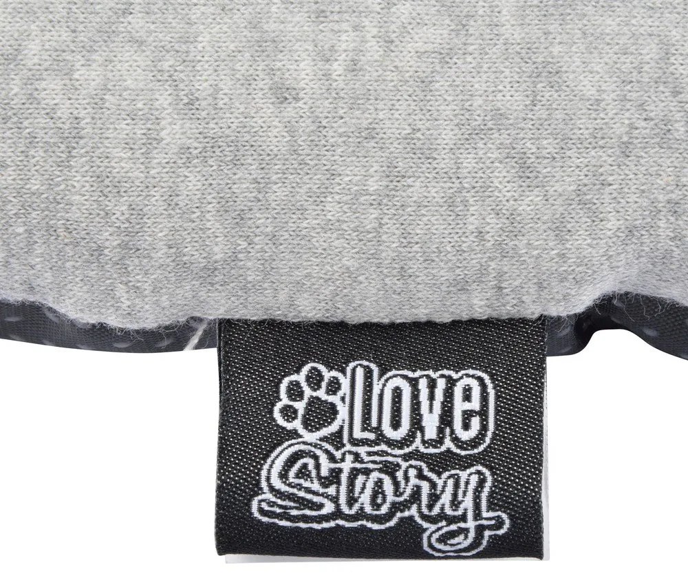 Pat pentru animale de companie gri deschis pentru câini 60x48 cm Graphene – Love Story