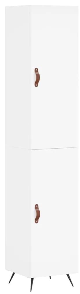 3198761 vidaXL Dulap înalt, alb, 34,5x34x180 cm, lemn prelucrat