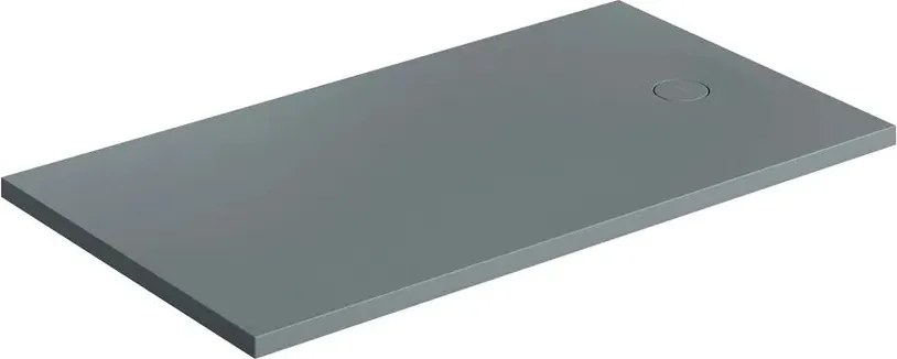 Cadita de dus compozit Omnires AquaRock M+ dreptunghiulara gri cenusiu mat 80x160 cm