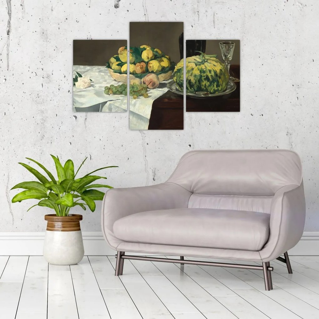 Tablou - Edouard Manet, Still Life with Melon and Peaches, reproducere (90x60 cm)