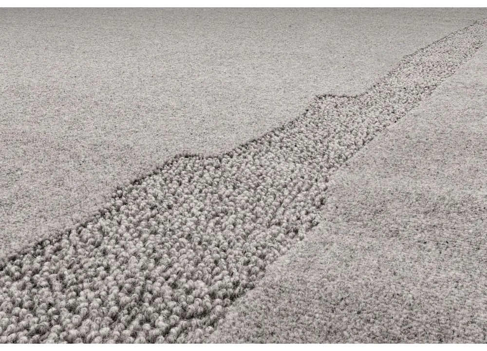 Covor gri din lână 200x300 cm Morphic Rocca – Agnella