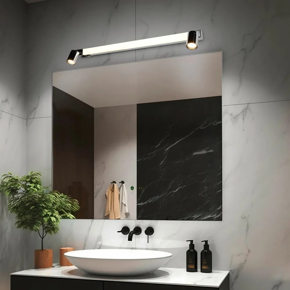 Aplică de perete argintiu-lucios LED Enrico – Trio