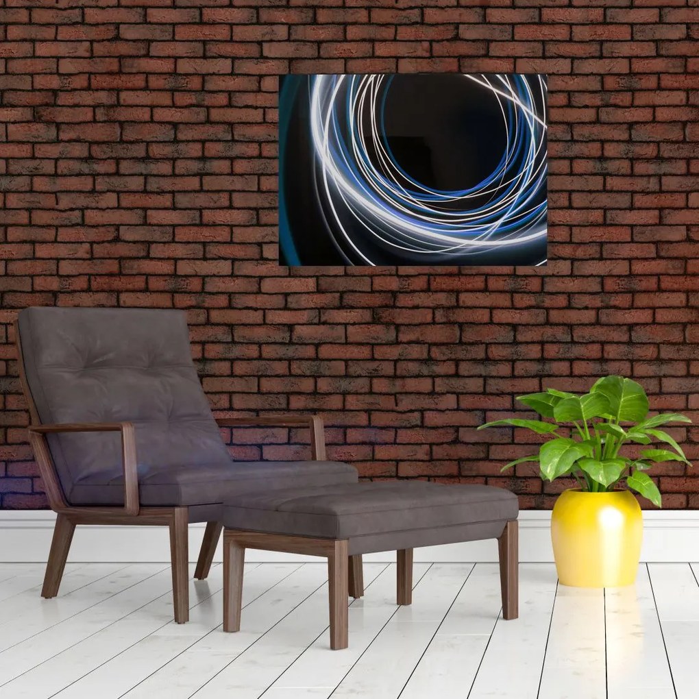 Tabloul cu linii albastre (70x50 cm)