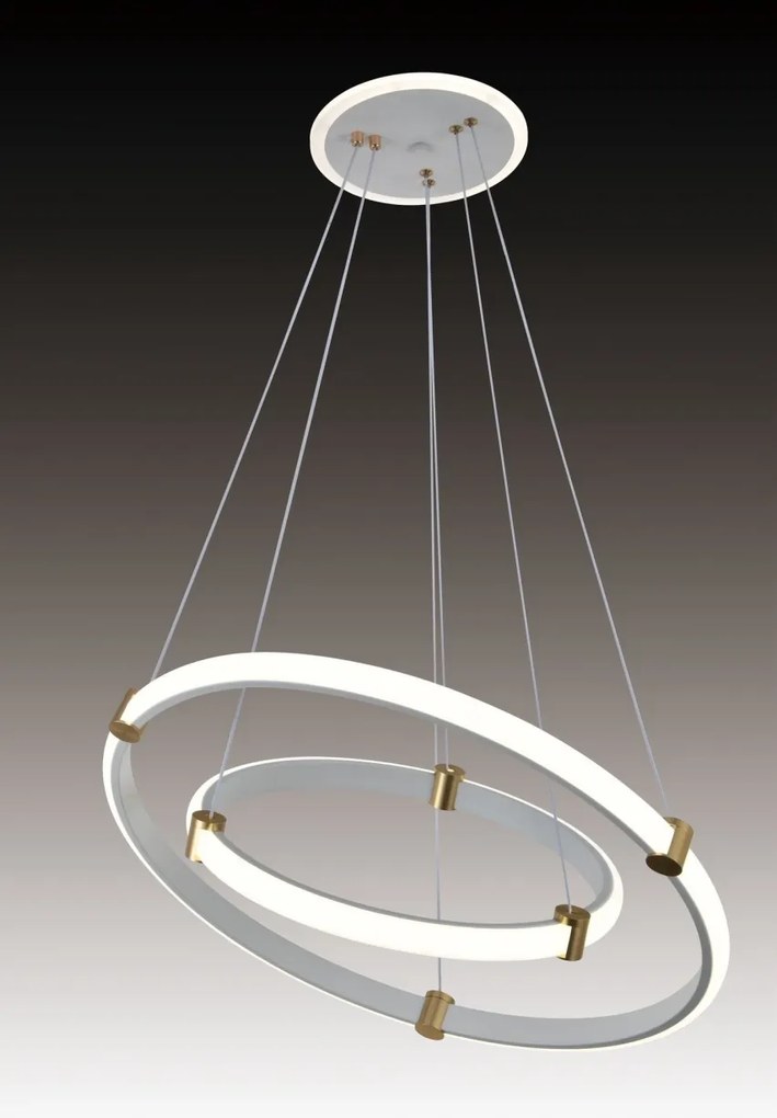 Lustra LED 3736-4+6 WH – 70W, Design Modern, cu Telecomandă și Lumină Reglabilă