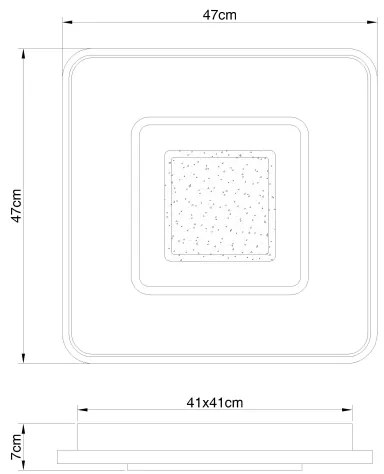Plafonieră LED dimabilă BRIENNA LED/36W/230V Globo 48552D1 + telecomandă