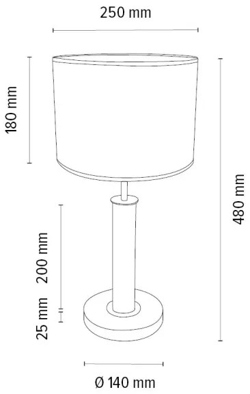 Spot-Light 7017400711551 - Lampă de masă BENITA, 1xE27/60W/230V, stejar