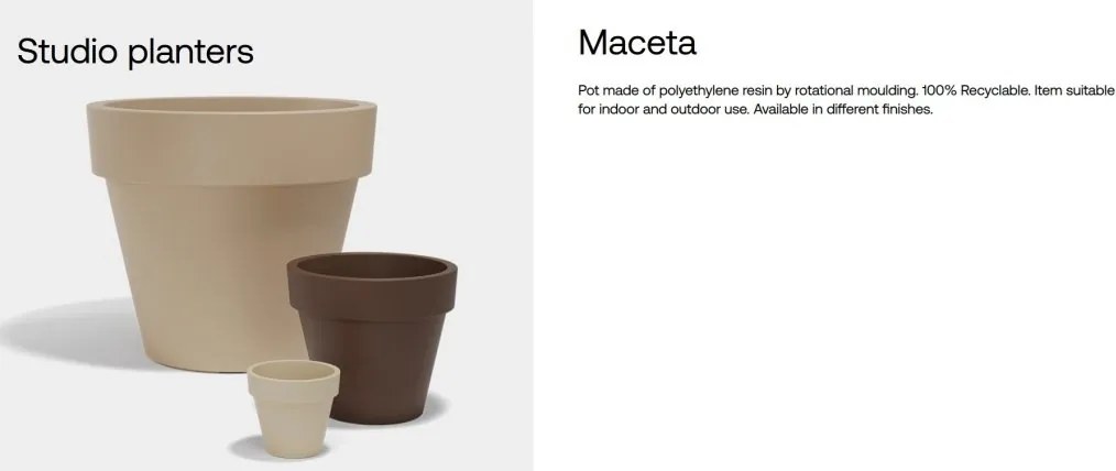 Set de 2 Ghivece plante design decorativ exterior/interior MACETA PLANTER 80×69cm